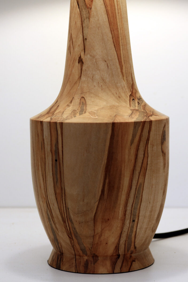Hand-Turned Ambrosia Maple Table Lamp