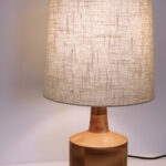 African Mahogany and Walnut Table Lamp - LMD