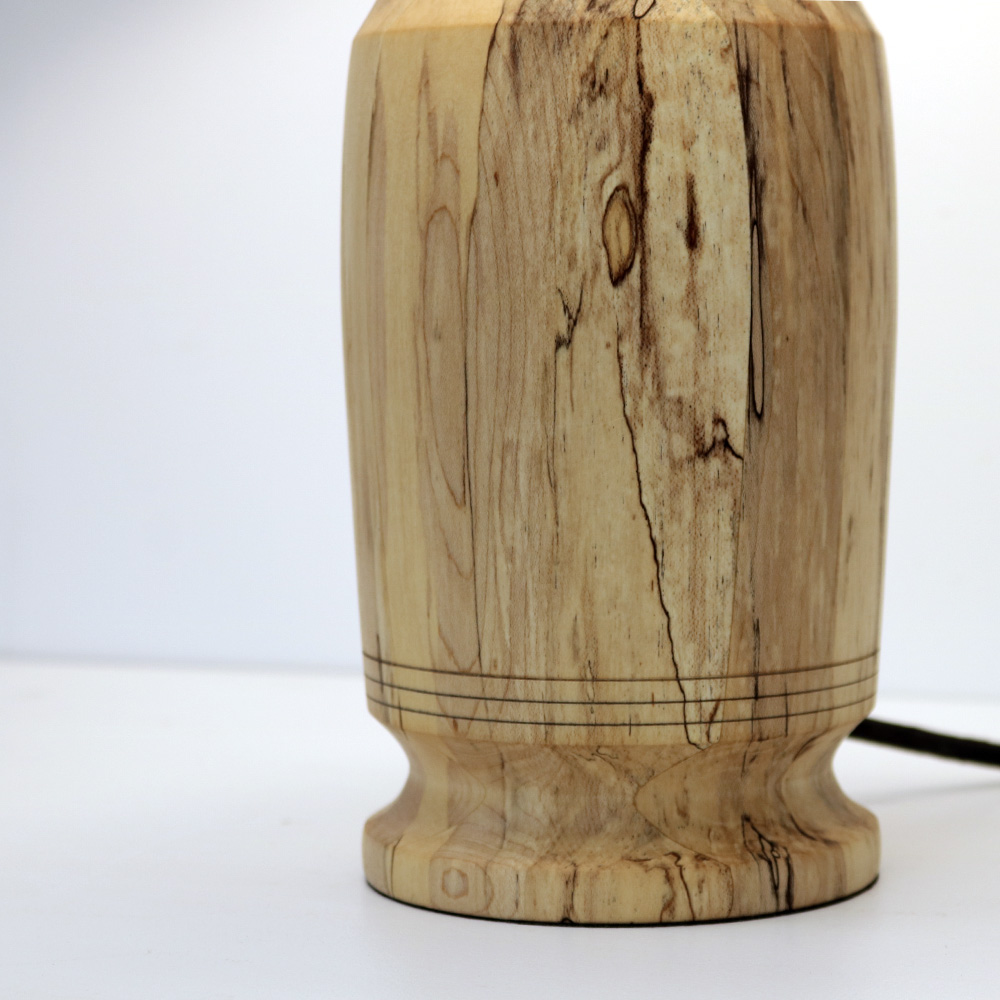 Spalted Maple Hand-turned Table Lamp - Lit Modern Designs