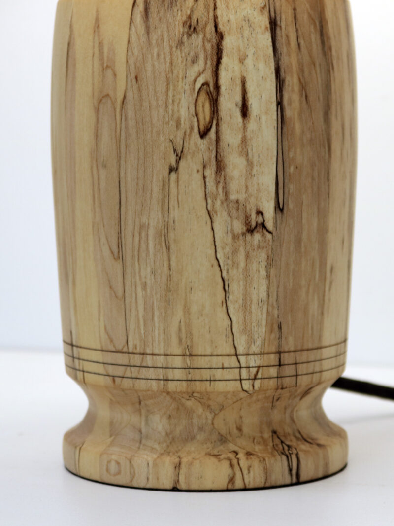 Spalted Maple Hand-turned Table Lamp