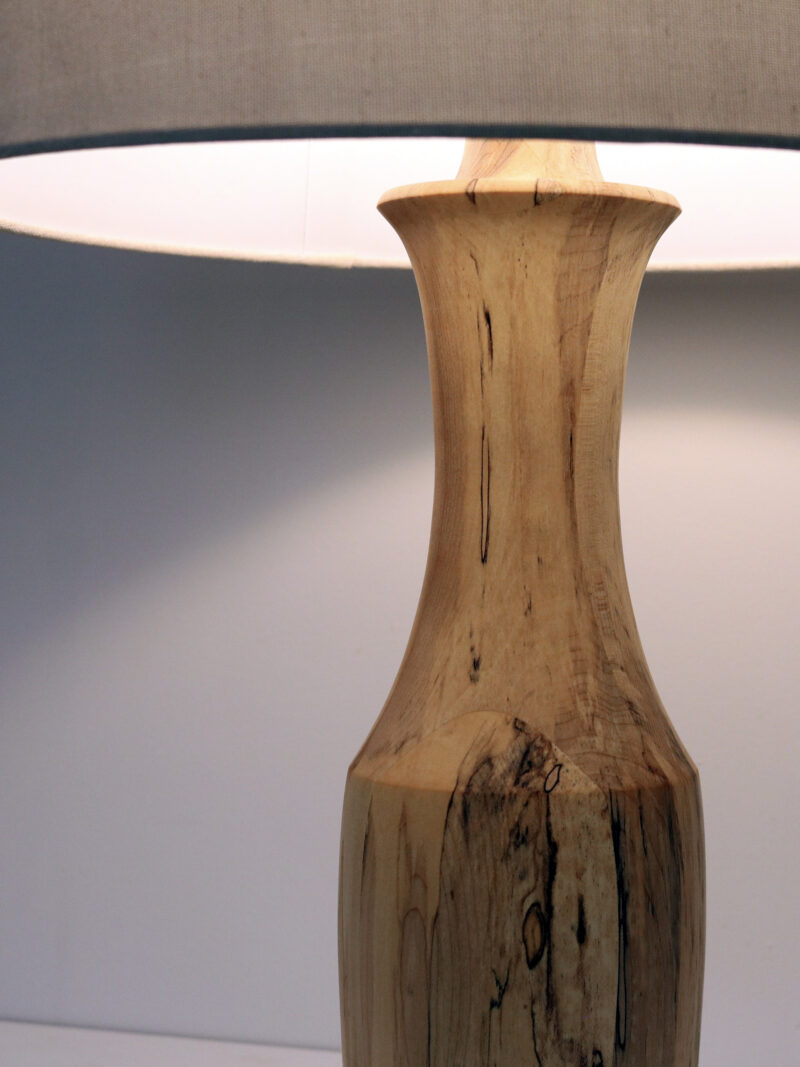 Spalted Maple Hand-turned Table Lamp