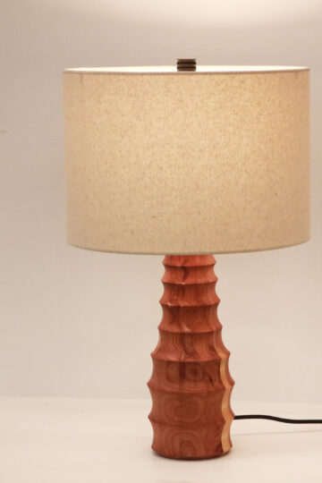 Aromatic Cedar Turned Wood Lamp