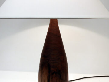 Grand Dandy Turned Walnut Table Lamp