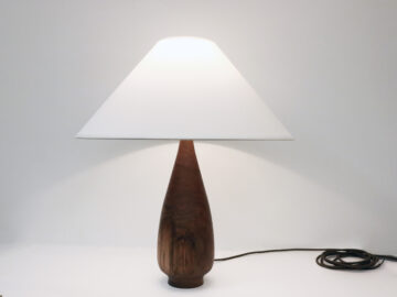Grand Dandy Turned Walnut Table Lamp