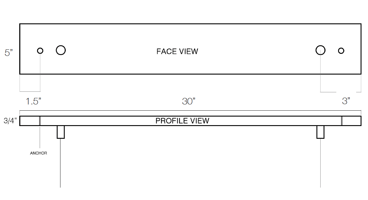 Ceiling Adapter Plate for use with Linear Suspension LED Fixtures